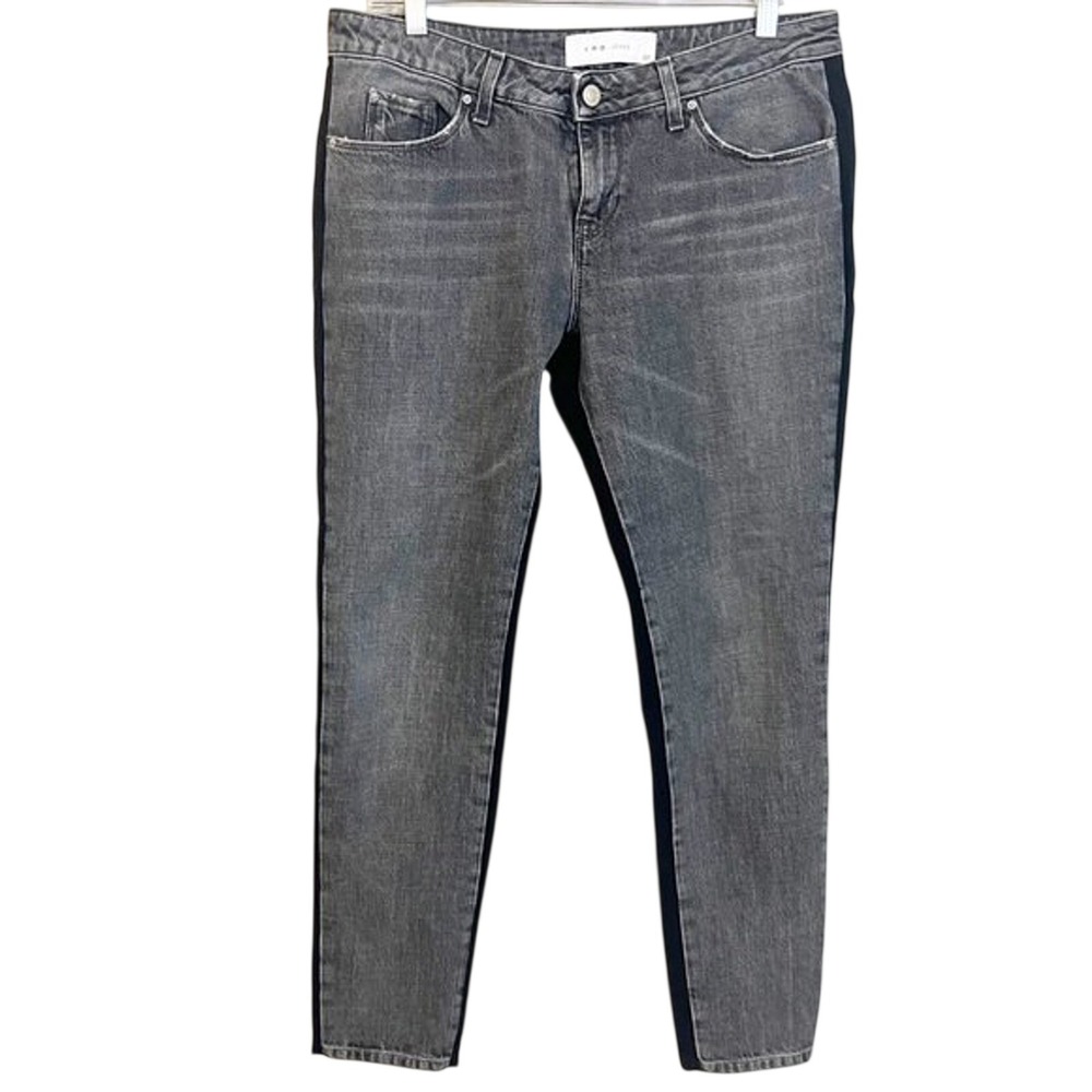 IRO Jeans Randy-14W Gray Black Two Tone Skinny Denim Pants Size 30 Made in Italy